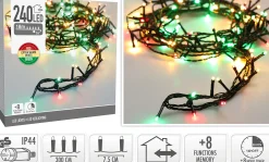 Lyslenke String 240ledlys 3 farger IP44 18m