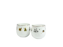 Lyslykt 8cm Julemorgen Story 2stk