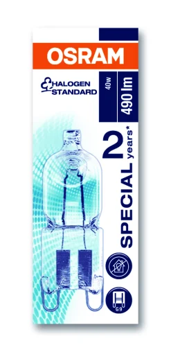 Lyspære Halogen ovn pin 40W 230V klar G9
