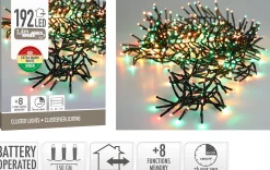 Lysslynge Cluster Lights 192ledlys 3 farger 1,4m