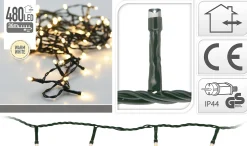 Lysslynge 480ledlys med Adaptor varmhvit IP44 36m