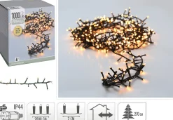 Lysslynge Micro Cluster 1000ledlys ekstra varmhvit IP44 20m