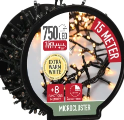 Lysslynge Micro Cluster 750ledlys ekstra varmhvit IP44 15m