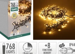 Lysslynge Treecluster 768ledlys ekstra varmhvit 9,9m
