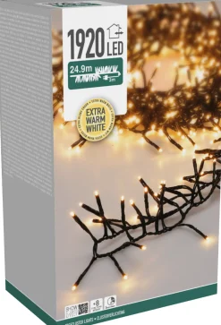 Lysslynge Treecluster 1920ledlys ekstra varmhvit 24,9m