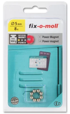 Magnetball neodym silver 5mm 8stk 300g