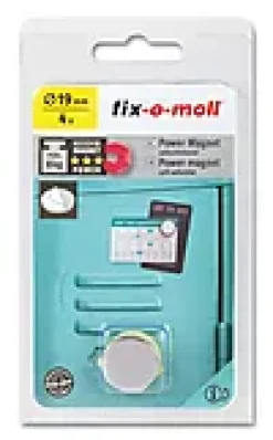 Magnetskiver Neodym silver selvlkebende 19mm 4stk 8kg