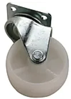 MØBELHJUL MED DREIEPLATE HVIT Ø50MM