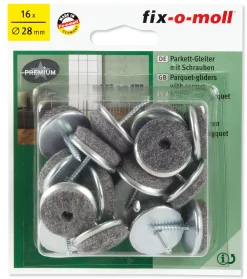 Møbelknott ullfilt med skrue 28mm 16stk