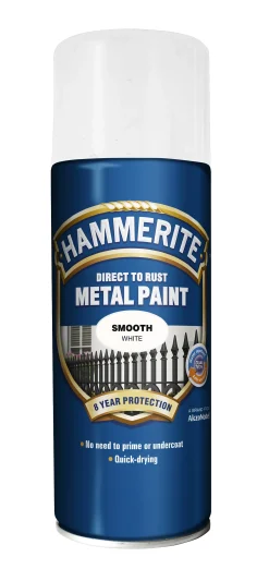 Metallmaling glatt hvit 400ml