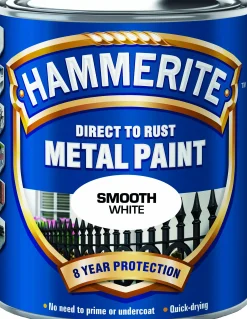 Metallmaling glatt hvit 250ml