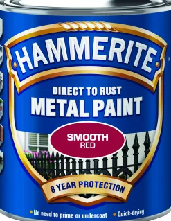 Metallmaling glatt rød 250ml