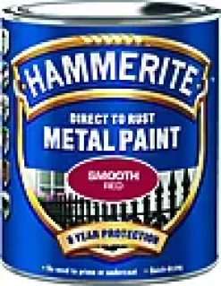 Metallmaling glatt rød 250ml