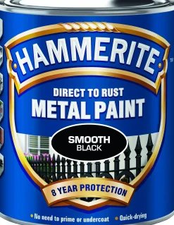 Metallmaling glatt sort 250ml