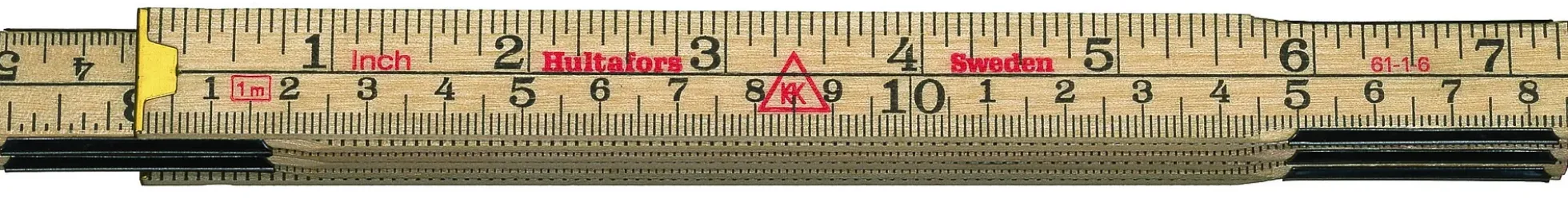Meterstokk 61-1-6 mm/ tre 1m