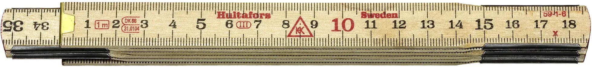 Meterstokk 59-1-6 mm/mm tre 1m