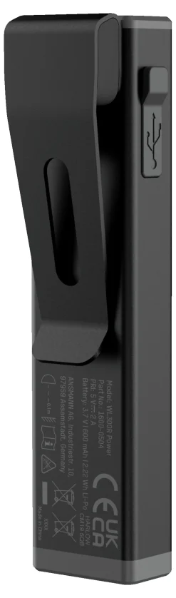 Minilykt oppladbar 500lm med magnet