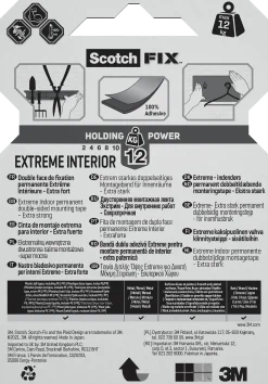 Monteringstape EXTREME 19mmx1,8m innendørs 12kg
