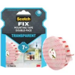 Monteringstape transparent 19mmx5m innendørs 7kg