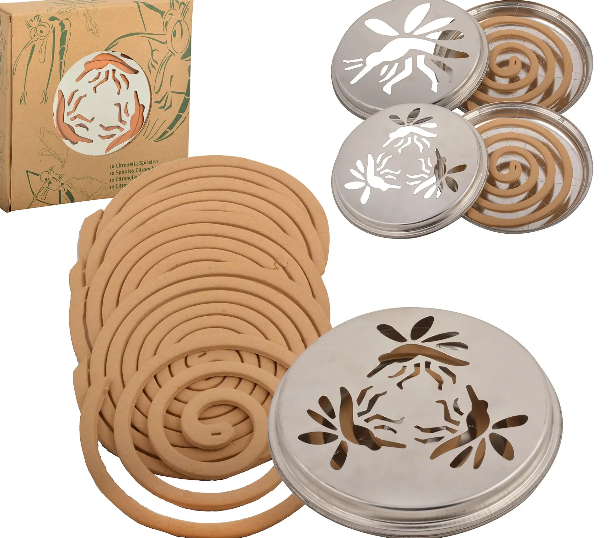 Myggspiral citronella i metallboks furu/edelgran/citron 10stk