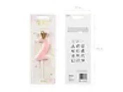 Nummerlys 2 rosa med krone 9,5cm