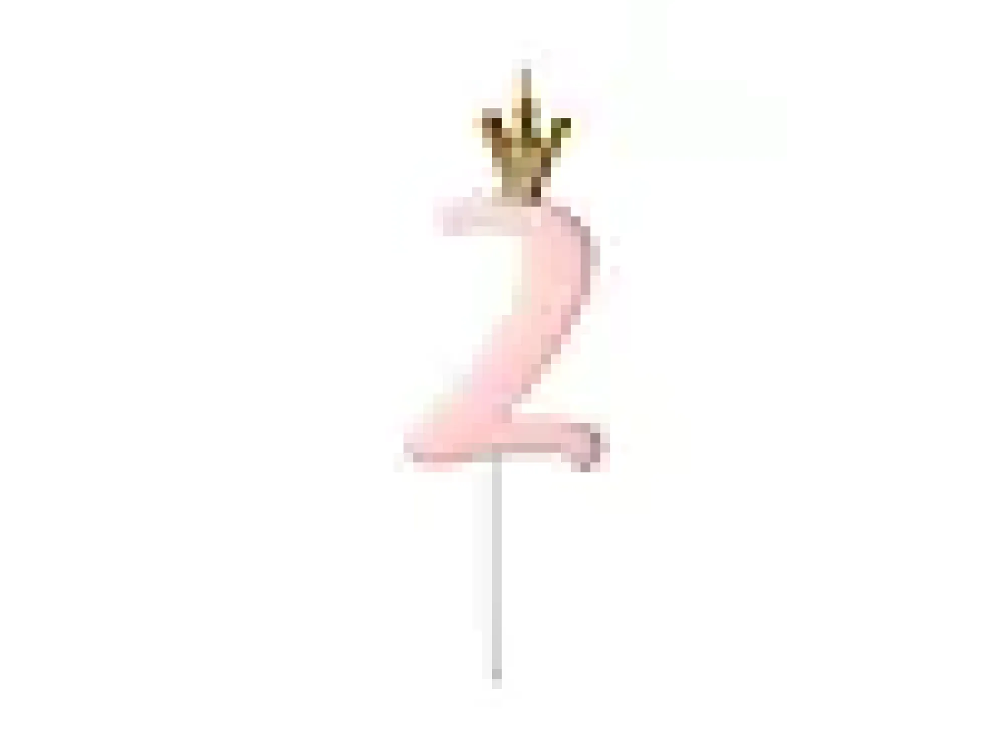 Nummerlys 2 rosa med krone 9,5cm
