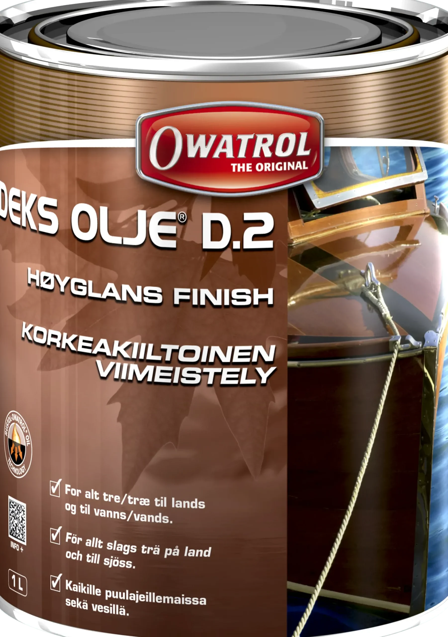 OLJE BÅT OG MØBLER HØYGLANS FINISH 1,0L OWATROL