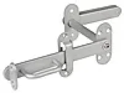 PORTLÅS 50-75MM FINSTRUKTUR GRÅ MED RUSTFRI A4 MUTTER