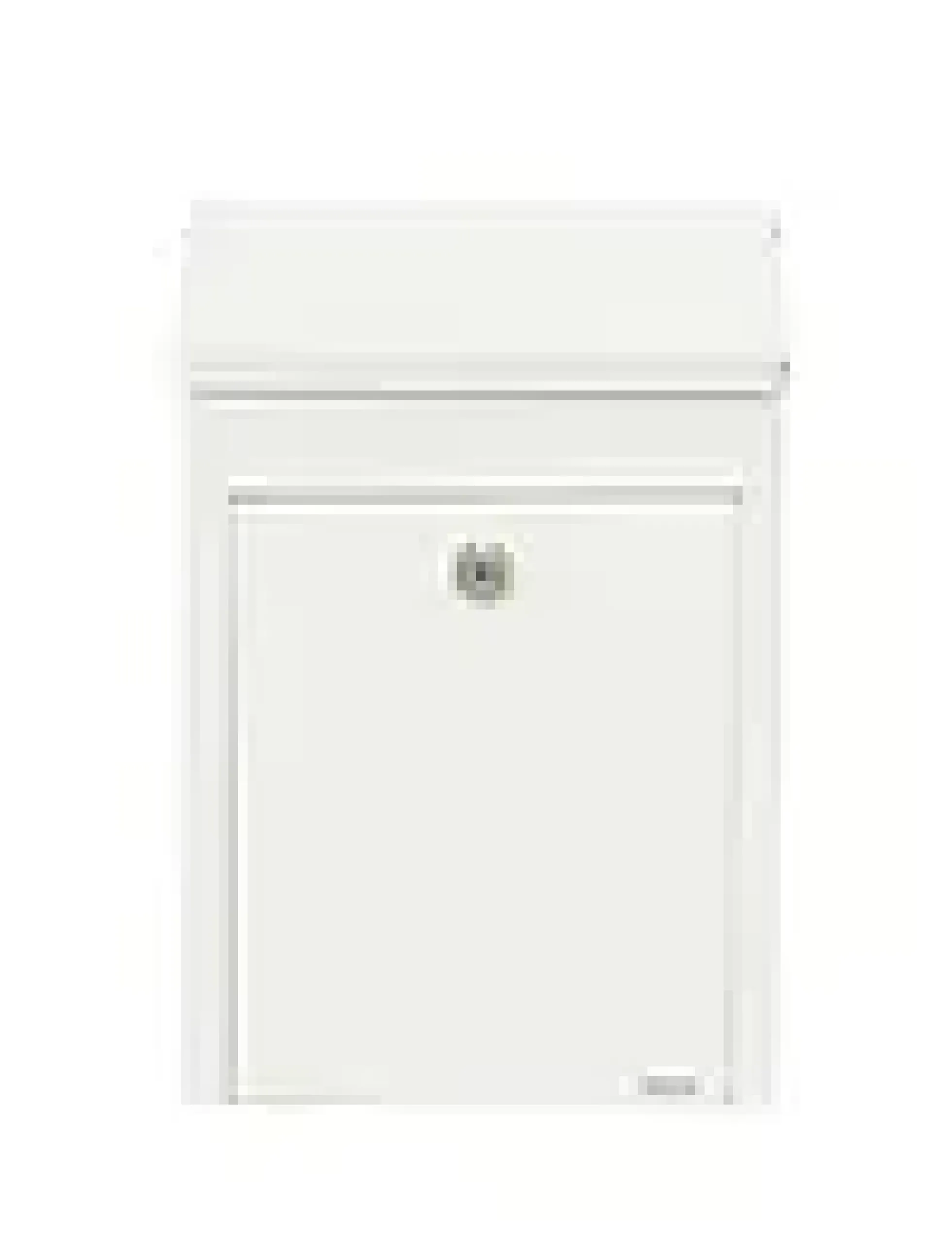 POSTKASSE TREND 1 HVIT SMART KASSE MED LÅS 32,6X21,1X9CM