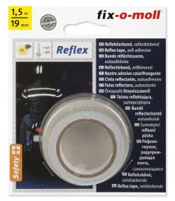Reflex tape klar/sølv 1,5mX19mm