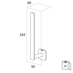 Reserverullholder sort Colar
