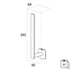 Reserverullholder sort Colar