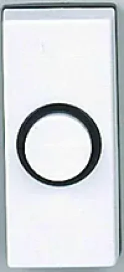Ringeknapp sesame D814 hvit