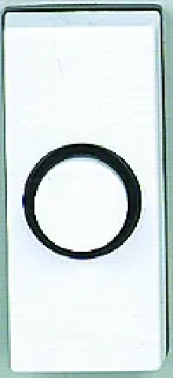 Ringeknapp sesame D814 hvit