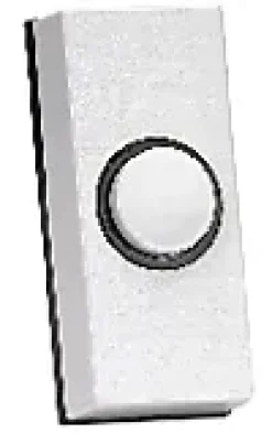 Ringeknapp sesame D814 hvit