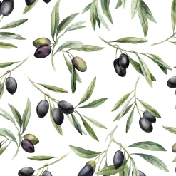 Servietter 33x33cm Branches with Olives