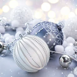 Servietter 33x33cm Classy Silver Baubles