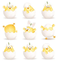 Servietter 33x33cm Easter chick in egg