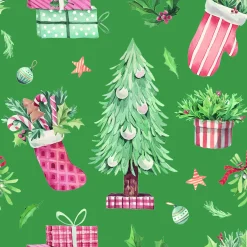 Servietter 33x33cm 20pk Christmas Collage green