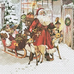 Servietter 33x33cm Santa's Journey