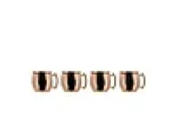 Shotglass Mosscow Mule Mini Kobber/Stål 8cl 4stk