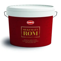 Silkematt rom maling hvit base 9l