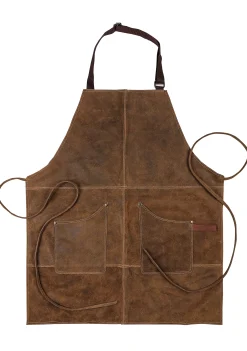 Skinnforkle vintage brun