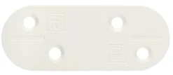 SKJØTEJERN 98X38MM FINSTRUKTUR HVIT MED RUSTFRI A4 SKRUER