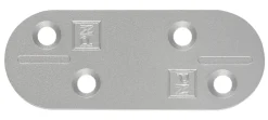 SKJØTEJERN 98X38MM FINSTRUKTUR GRÅ MED RUSTFRI A4 SKRUER