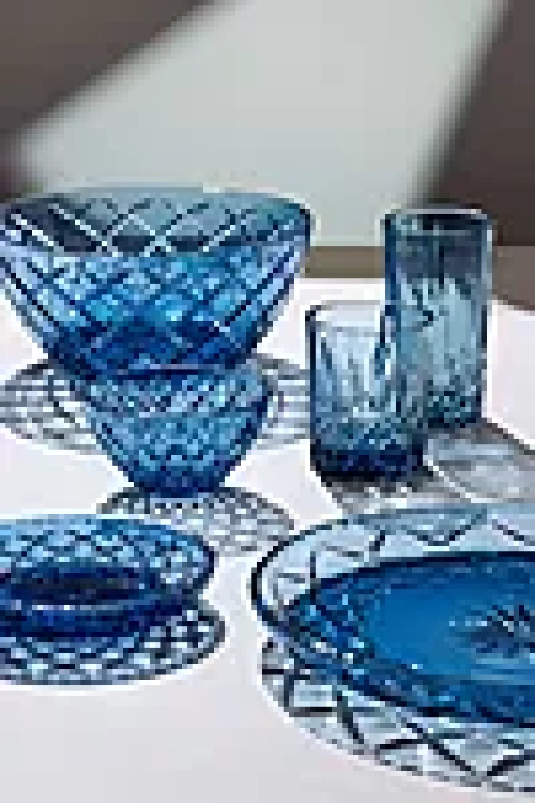 SKÅL SORRENTO 12 CM 4 STK. BLÅ GLASS