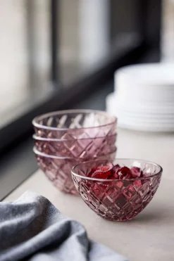 SKÅL SORRENTO 12CM 4STK. ROSA GLASS