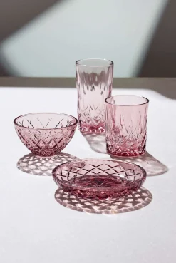 SKÅL SORRENTO 12CM 4STK. ROSA GLASS