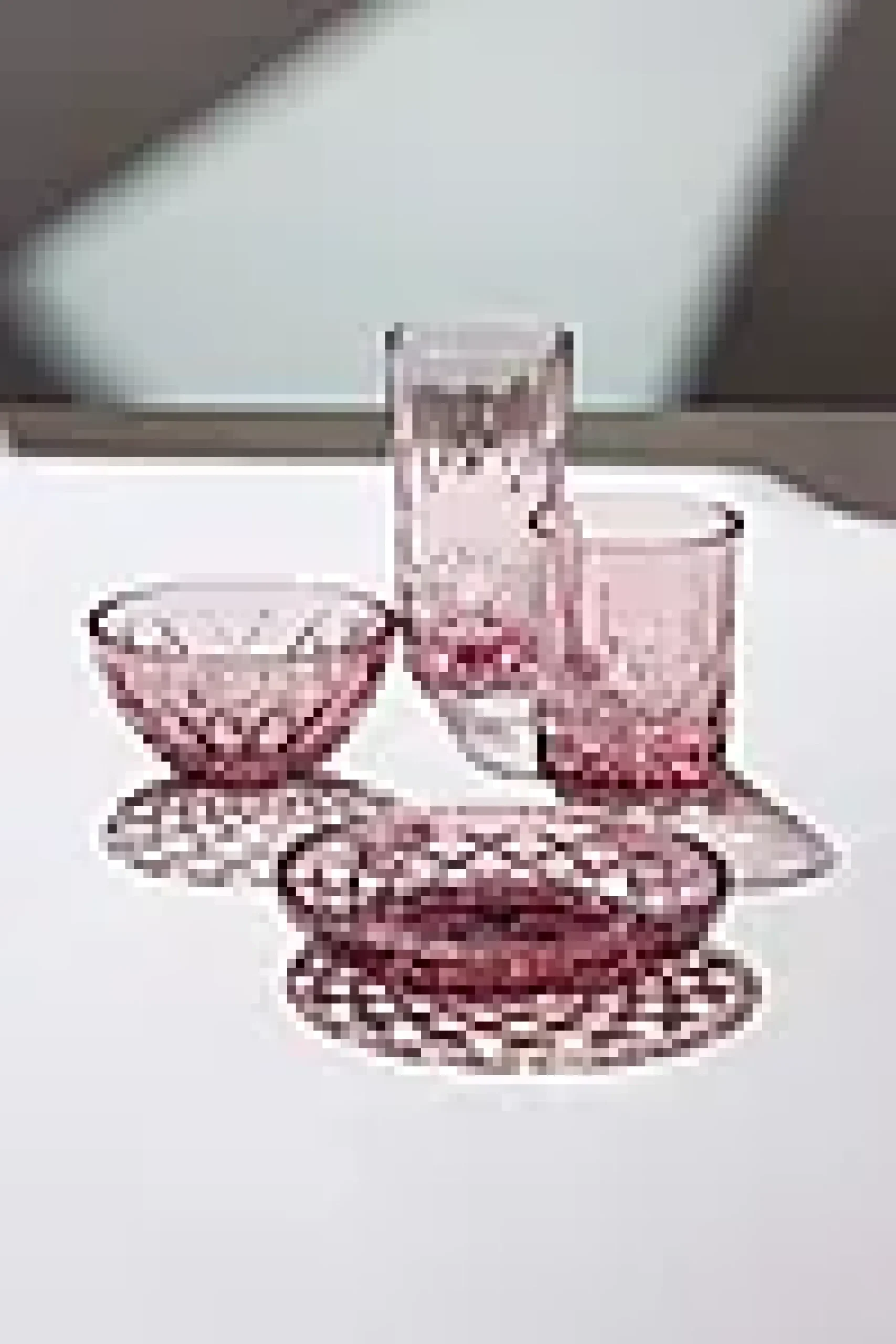 SKÅL SORRENTO 12CM 4STK. ROSA GLASS