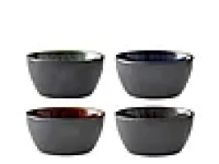 Skål sort assortert 12cm 4stk